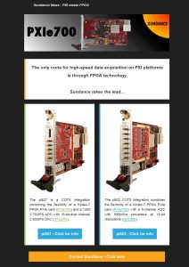 Sundance News – PXI meets FPGA – June 2017 Sundance News – PXI meets FPGA – June 2017