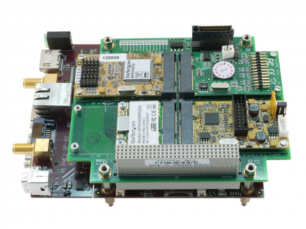 EMC2-DP + Quad MiniPCIe