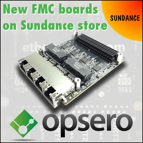Opsero FMC boards on the Sundance store