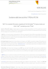 June 30 2015 – Sundance adds low-cost Artix-7 FPGA to PC/104