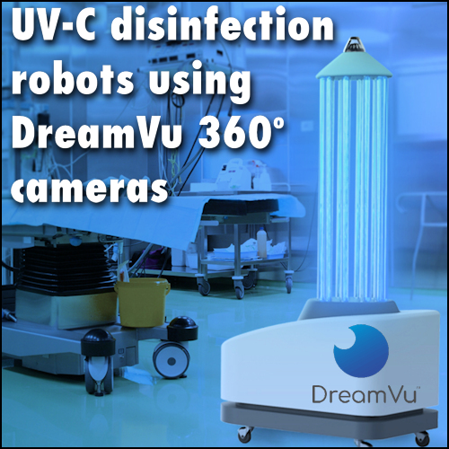 DreamVu vision for UV-C disinfection robots